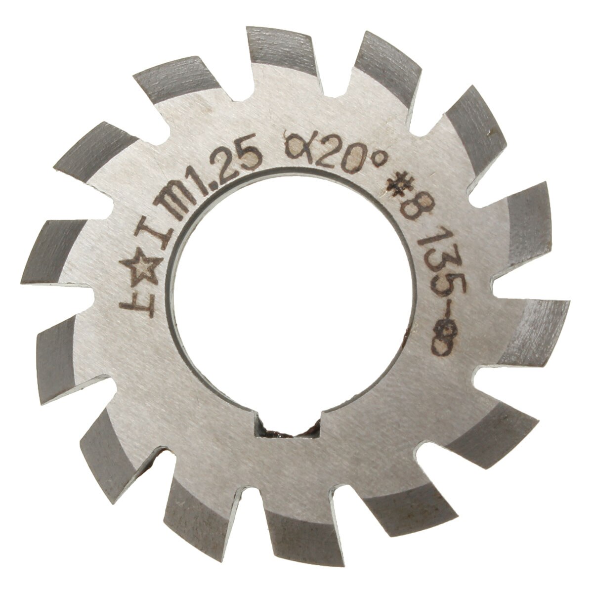 Module 1.25 M1.25 PA20 Degrees Bore 22mm #1-8 HSS Involute Gear Milling Cutter High Speed Steel Milling Cutter Gear Cutting Tool