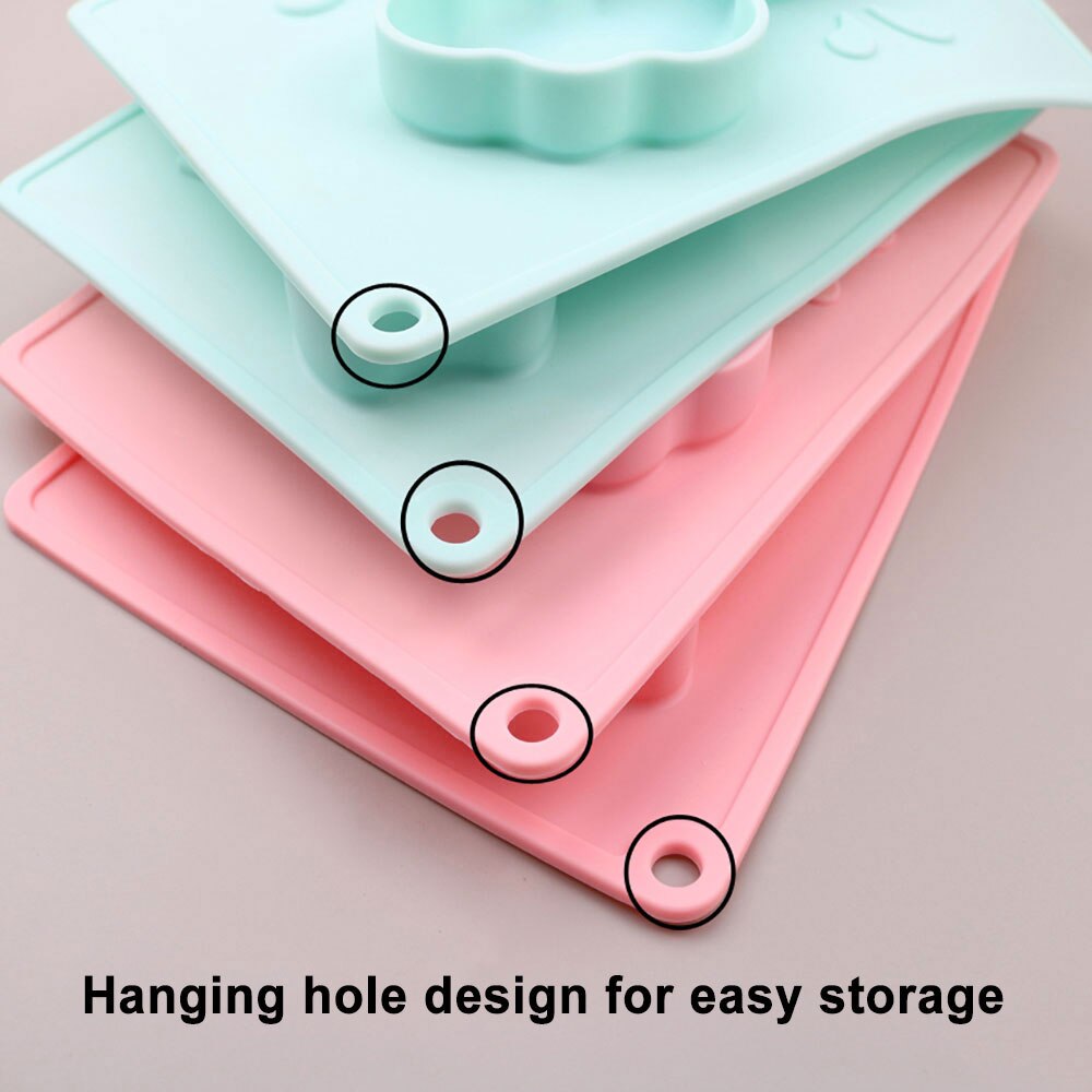 Silicone world Baby Plates Safe Silicone Dining Plate Children Dishes -proof Training Tableware Kids Feeding Silicone Bowls