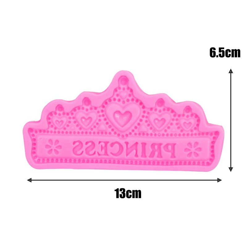 Crown Fondant Silicone Mould Princess Crown Heart Mould for Chocolate Pastry Cake Decorating Wedding Epoxy Polymer Clay Jewelry: 1PC-3