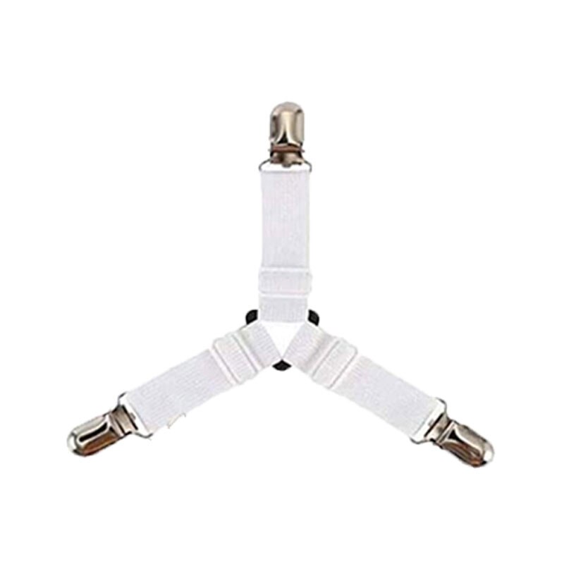 4Pcs/set Elastic Bed Sheet Holder Belt Fastener Bed Sheet Clips Home Textiles Bed Clip Mattress Blankets Bed Holder Gadgets: green