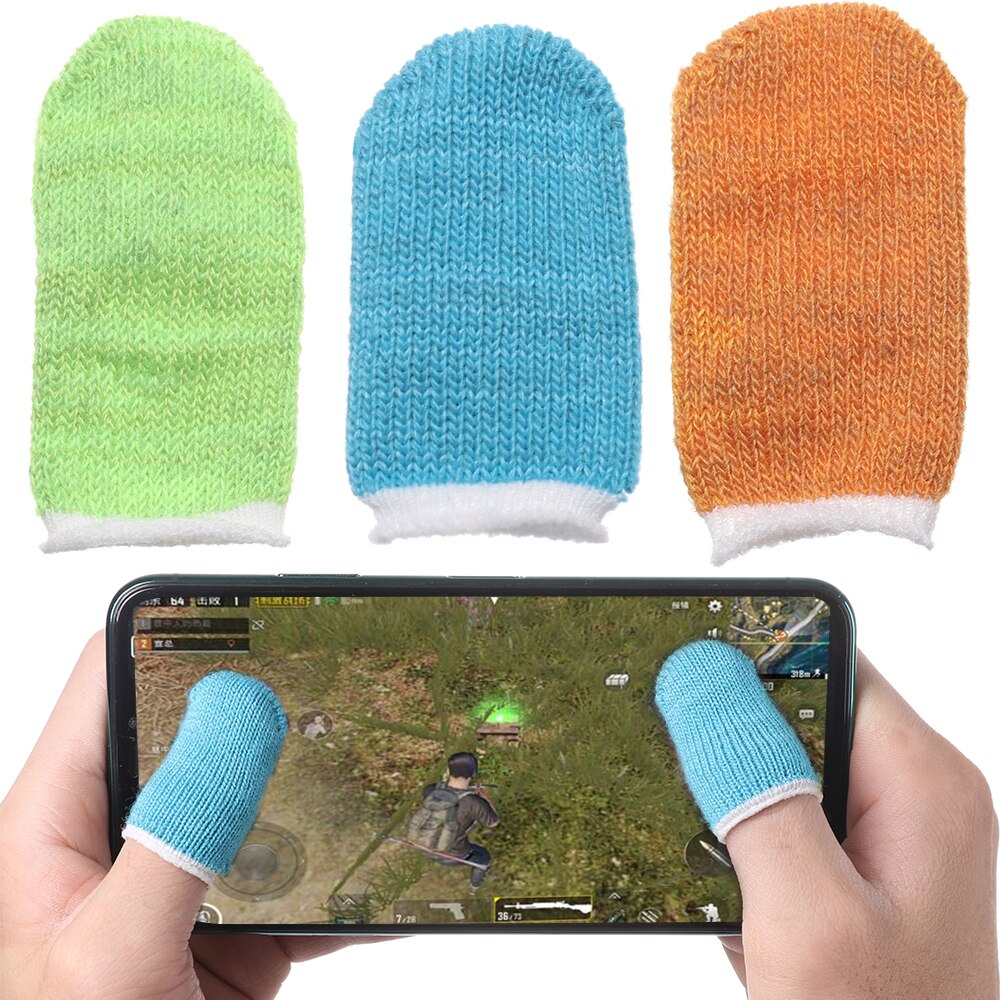 Transpirable GameController SweatProof FingerCover para Gaming Finger guantes sin arañazos Nylon sensible manga MobileTouch pantalla