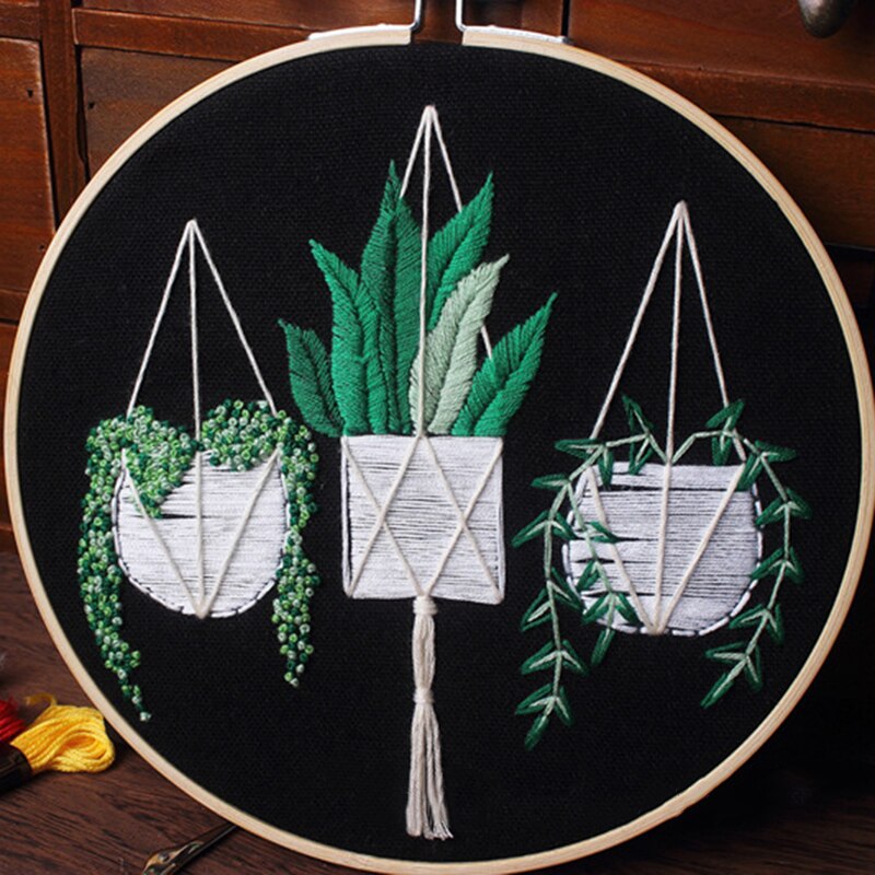 Engelsk version broderi håndarbejde sæt trykt broderi stof rundt broderi kit diy kunst sy håndværk: Mandala