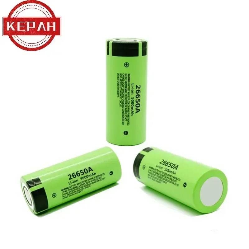 Original 26650 battery 5000mAh 3.7V 50A lithium ion rechargeable battery for 26650A LED flashlight+charger