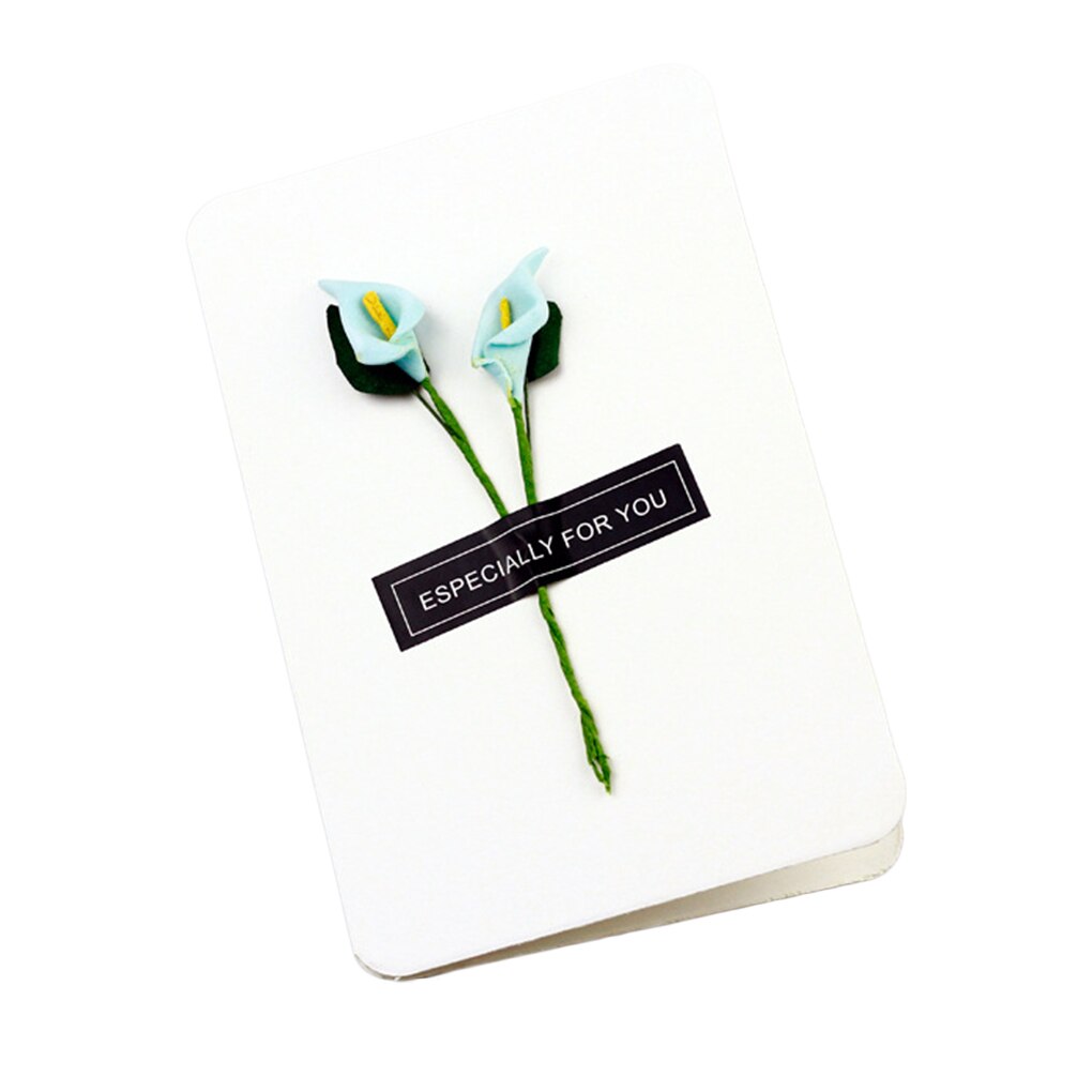 Cartes de vœux en papier Kraft, DIY, avec enveloppe, fleurs sèches faites à la main, décorations de de mariage et d'anniversaire, fournitures,: NO.9