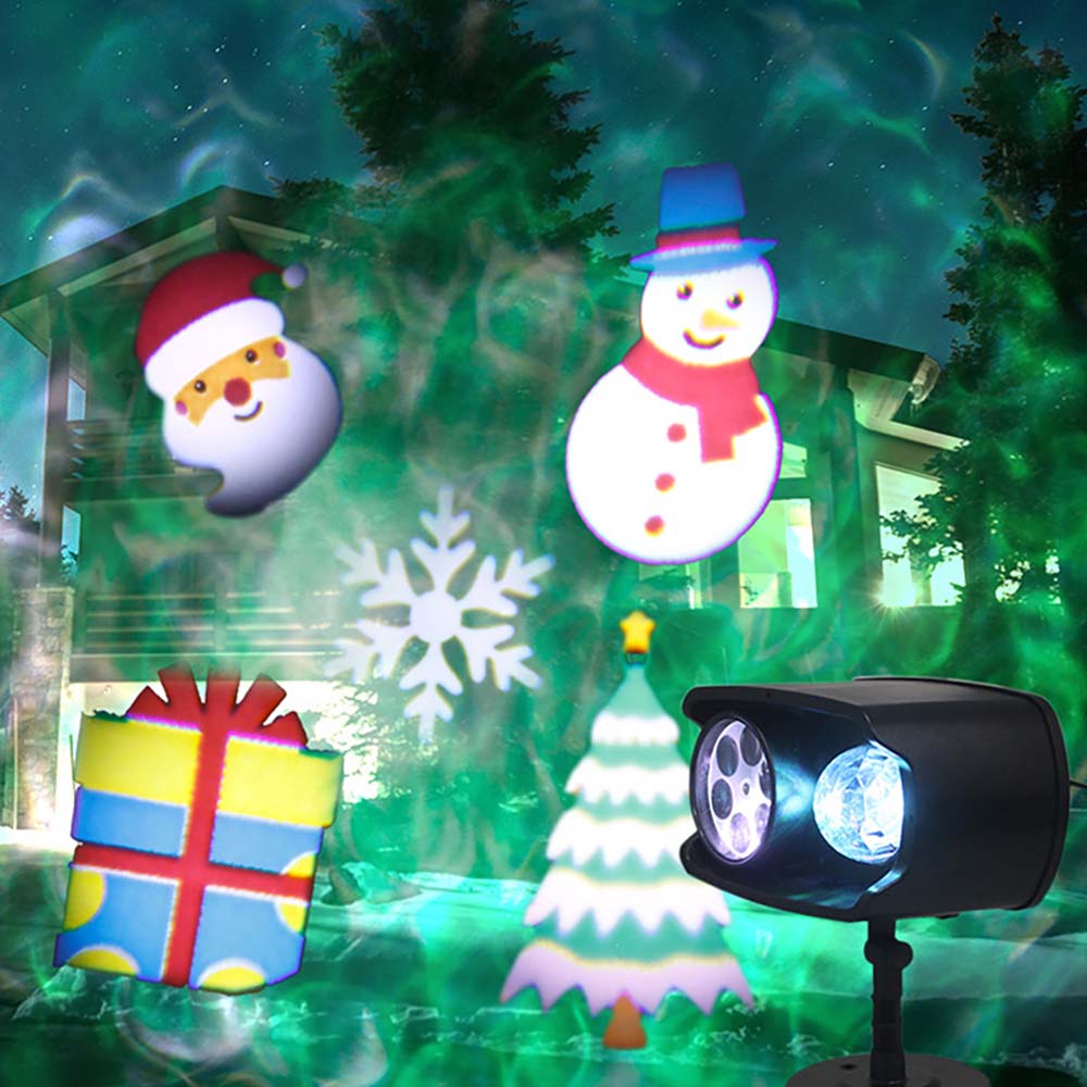 Christmas Halloween Projector 11 Movies Halloween Party Christmas Santa Claus Projection Lamp Window Movie Projector