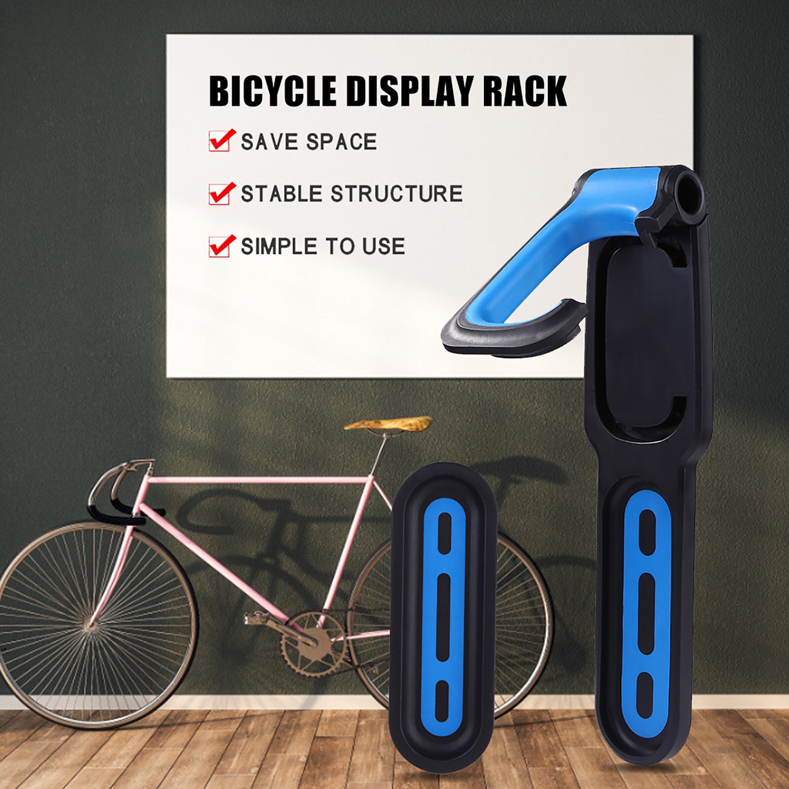 Bike Wall Hanger Vertical Indoor Storage Mount for Bicycle Cycling Wall Hanging Display Rack for Garage Indoor