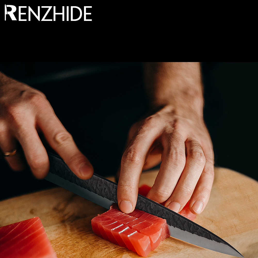 RZD Stainless Steel Kitchen Chef Knife Set 1-4PCS Japanese Style Sushi Sashimi Knife 9 INCH Chef Slicing Knife Deboning Bone