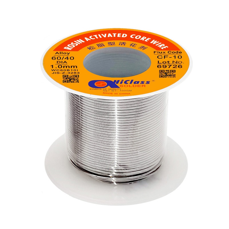 Asahi Hiclass Solder Wire Tin 63/37 60/40 soldering Low melting 0.5mm 0.8mm 1.0mm 1.2mm 2.0mm Rosin Core Flux1.8%~ 2.4%