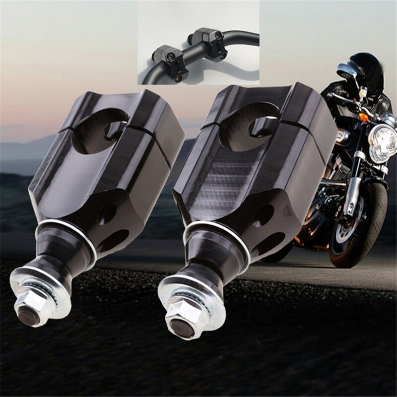 2Pcs 7/8 Inch 22mm 11/8 Inch 28mm CNC Motorcycle Handlebar Mount Riser Clamp Aluminium HandleBar Mounts Clamp Riser