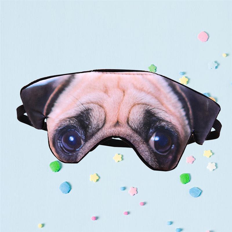 3D Hund aufbringen Auge Maske Lustige Schatten Nickerchen Abdeckung Augenbinde Schlaf Maske Augenklappe Schlaf Brille (Mops)
