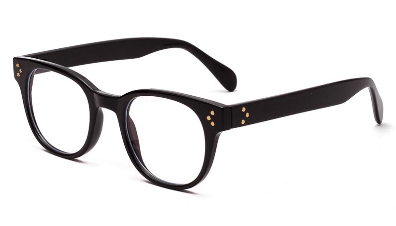 Kachawoo anti blue glasses men square black leopard pattern computer eyeglasses women's frame rivet style ladies birthday: black with clear