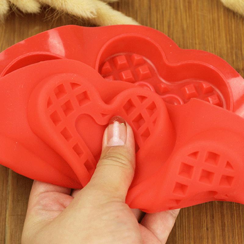 2/1Pc Liefde Vorm Wafel Mallen Non-stick Cakevorm Makers Siliconen Bakvormen Mal Mini Liefde Vorm keuken Koekjes Bakvorm