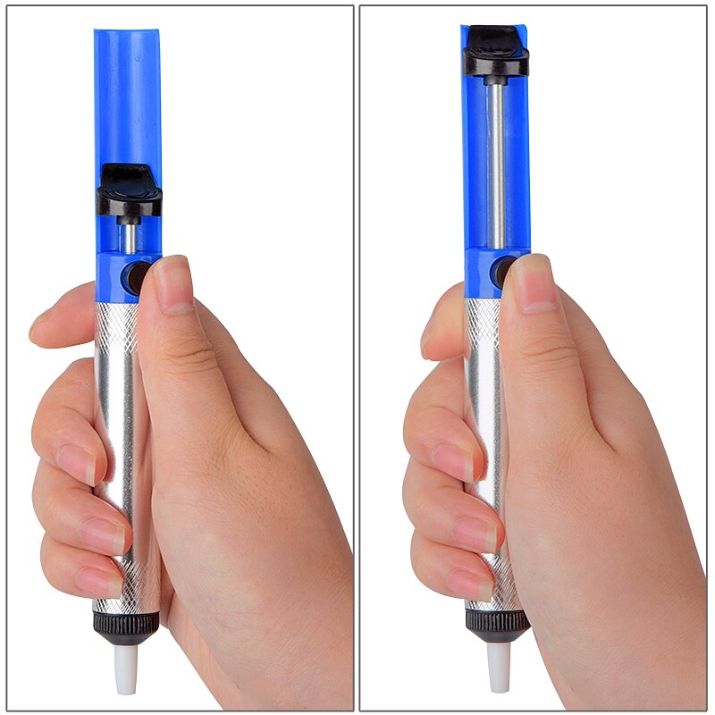 JCD Aluminum Metal Blue/golden Tin Suction Device Suction Pump Welding Suction Cup Pen Vacuum Iron Removal Welding Tool