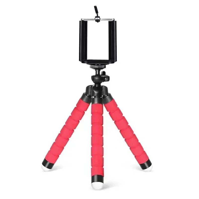 Statieven Statief Voor Telefoon Mobiele Camera Houder Clip Smartphone Monopod Pens Stand Octopus Mini Statief Stativ Camera Houder Stand: Rood