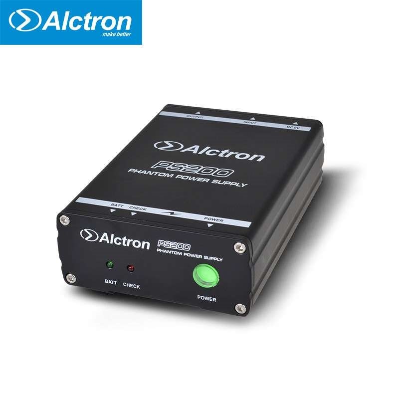 Originale Alctron PS200 48V Phantom Power Supply per microfono a condensatore sia da 9V batteria e 9V adattatore