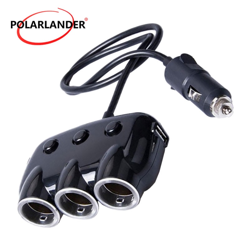 Mini Universal Triple USB Car Vehicle Charger Adapter USB Socket 3 Port 2.1A 2A for iPhone For Android