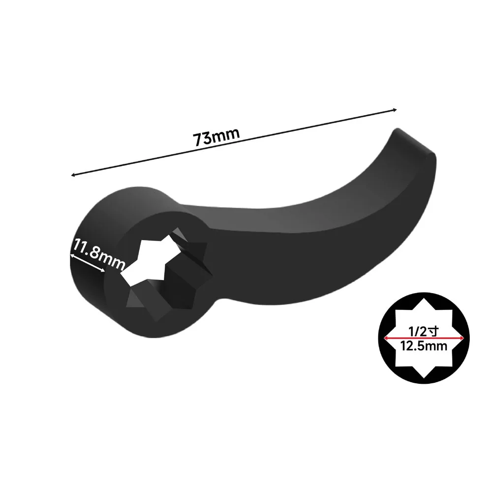 Herramienta novedosa, cabezal adaptador de palanca, trinquete de accionamiento de 1/2 pulgadas o llave de extremo abierto, adecuada para su caja de herramientas, herramientas de bricolaje, eliminación de eje: Blanco