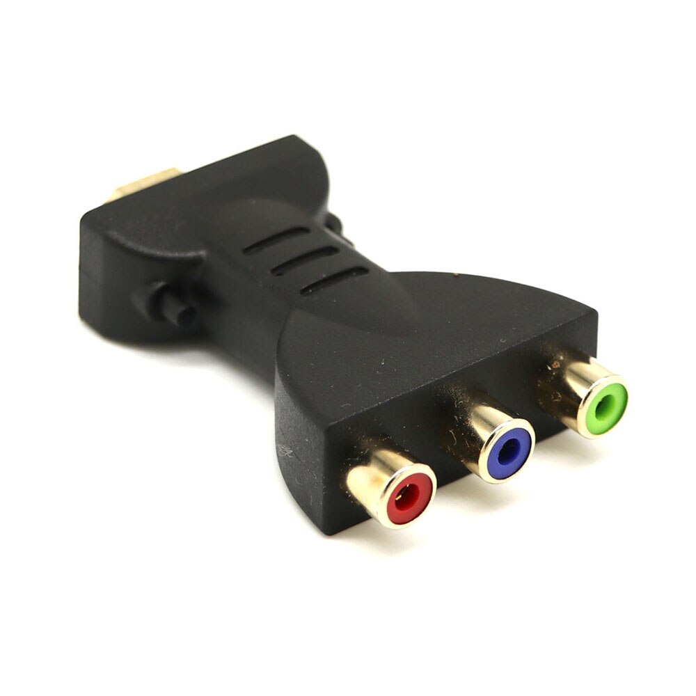 Pozłacane wejście HDMI męski na 3 RGB RCA Adapter Audio wideo audiowizualnym konwerter do 1080P HATV DVD żarówka jak