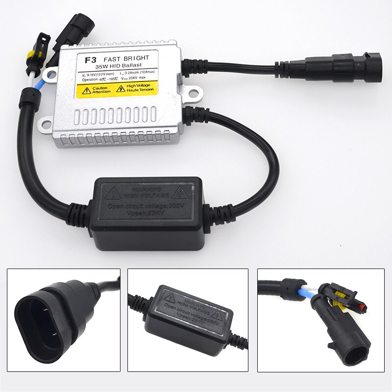 12V Ac 35W Slim Hid Xenon Ballast F3 Snelle Start Elektronische Hid Conversie Ballast Voor 35W Auto licht Kit H1 H3 H7 H11 Xenon Lamp