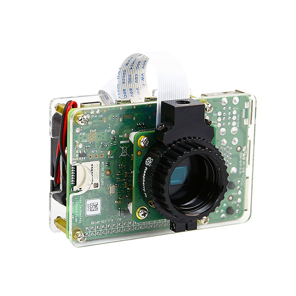 Camera Accessories Acrylic Shell Cooling Fan Tripod Radiator Rack Kit for Raspberry Pi 3B/3B+/4B