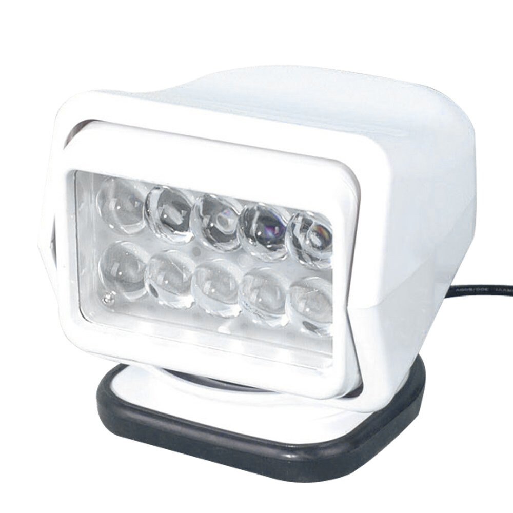 Projecteur Led avec télécommande, 50W, 7 pouces, 12V, 24V, Spot pour travaux, camion, bateau, SUV, pêche Marine, camping, 1 pièce: Low White