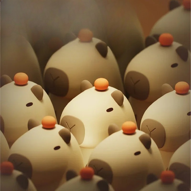 Veilleuse en plastique dauphin mignon, cochon d'inde, batterie, de décoration de bureau, papeterie , 2025