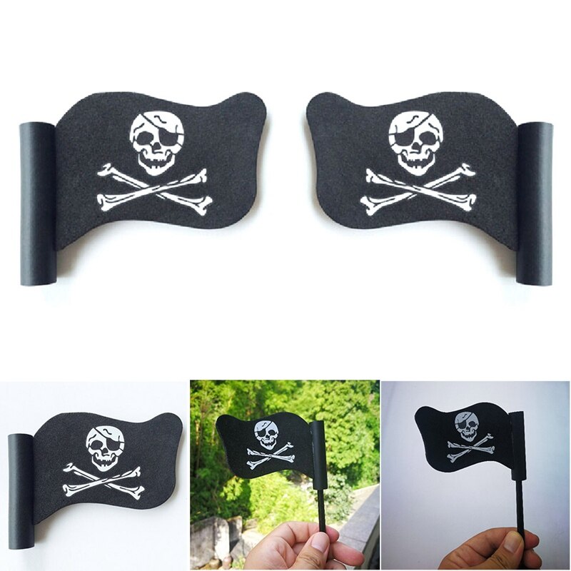 Drapeau de Pirate en forme de boule d'antenne de voiture, crâne noir, pour décoration intérieure et extérieure de voiture