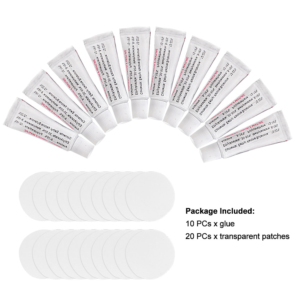 10 stk pvc svømmebassenger punktering for oppblåsbare flåte reparasjon patch kit kit spa kajakk