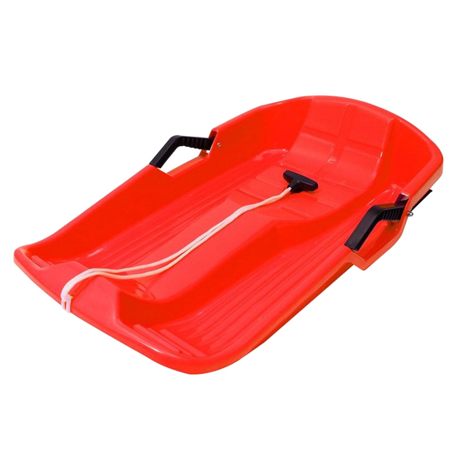 High Density Snow Downhill Sled Toboggan Bent Durable Sledge for Single Person Outdoor Winter Toy Sliding Boat Board Toboggan: Red