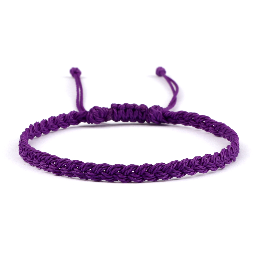 Pulsera de hilo de cera impermeable ajustable para mujeres y hombres, pulsera budista tibetana tejida hecha a mano, joyería de oración de la suerte de la amistad