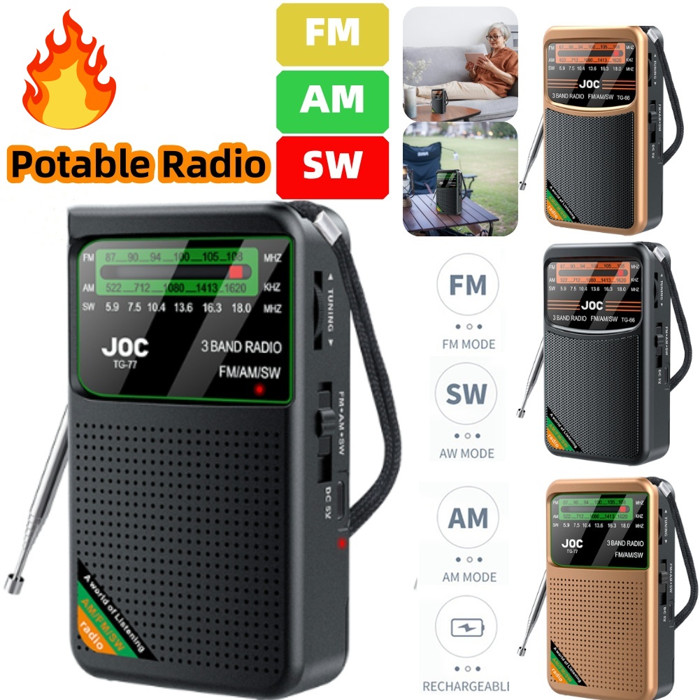 Mini Full Band Radio Portable Radio AM FM SW Multi-function Radio Excellent Reception Transistor Radio With Loud Speaker
