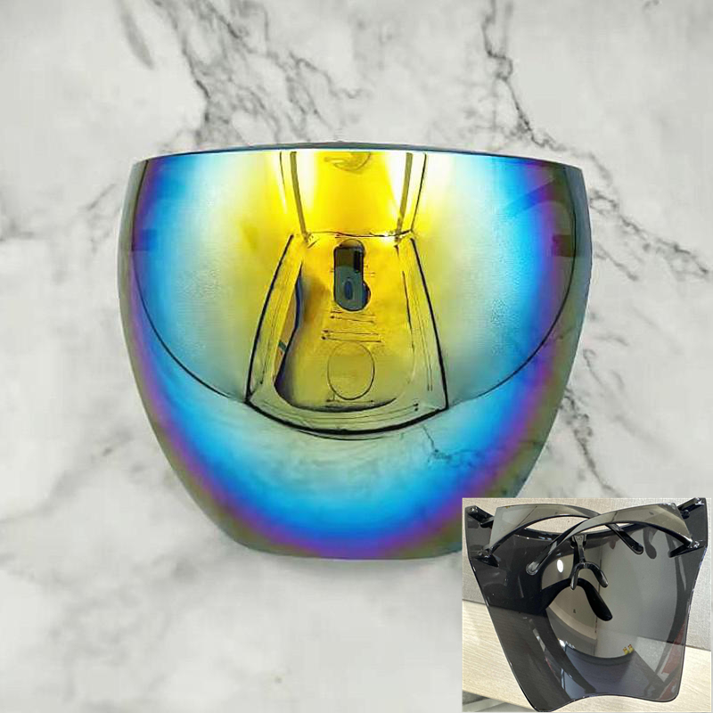 Solglasögon herr cykelglasögon damer ansiktsskyddsglasögon helmaskerade sfäriska linser stänkskyddande skyddsglasögon: Vit