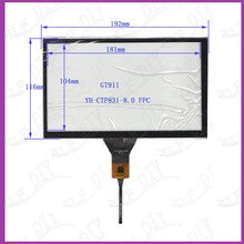 Brand 8 inch 6pin Capacitieve touchscreen 192x116 cm GT911 voor auto dvd gps touch screen