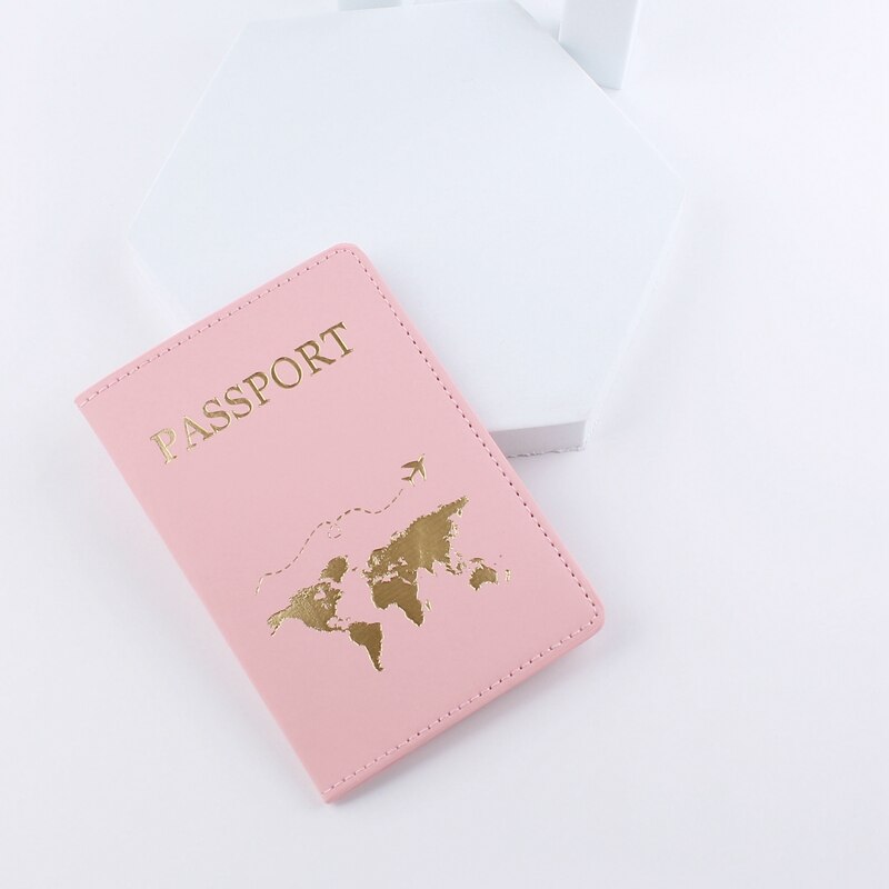 Mode Vrouwen Mannen Paspoort Cover Pu Lederen Travel Id Credit Card Paspoorthouder Packet Portemonnee Portemonnee Tassen Pouch Beschermhoes: pink