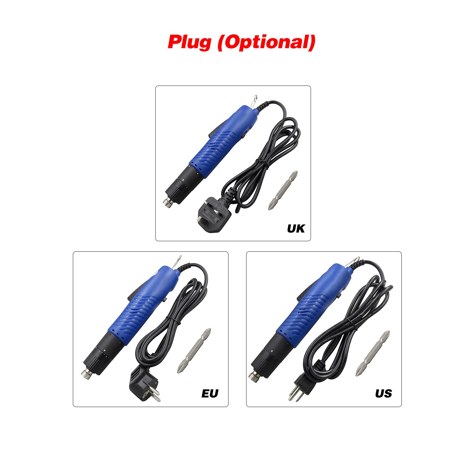 AC 220V Electric Screwdriver Handheld Corded Electric Screw Driver Adjustable Torque 1/4-in Screw Bit Diameter Repair Tool