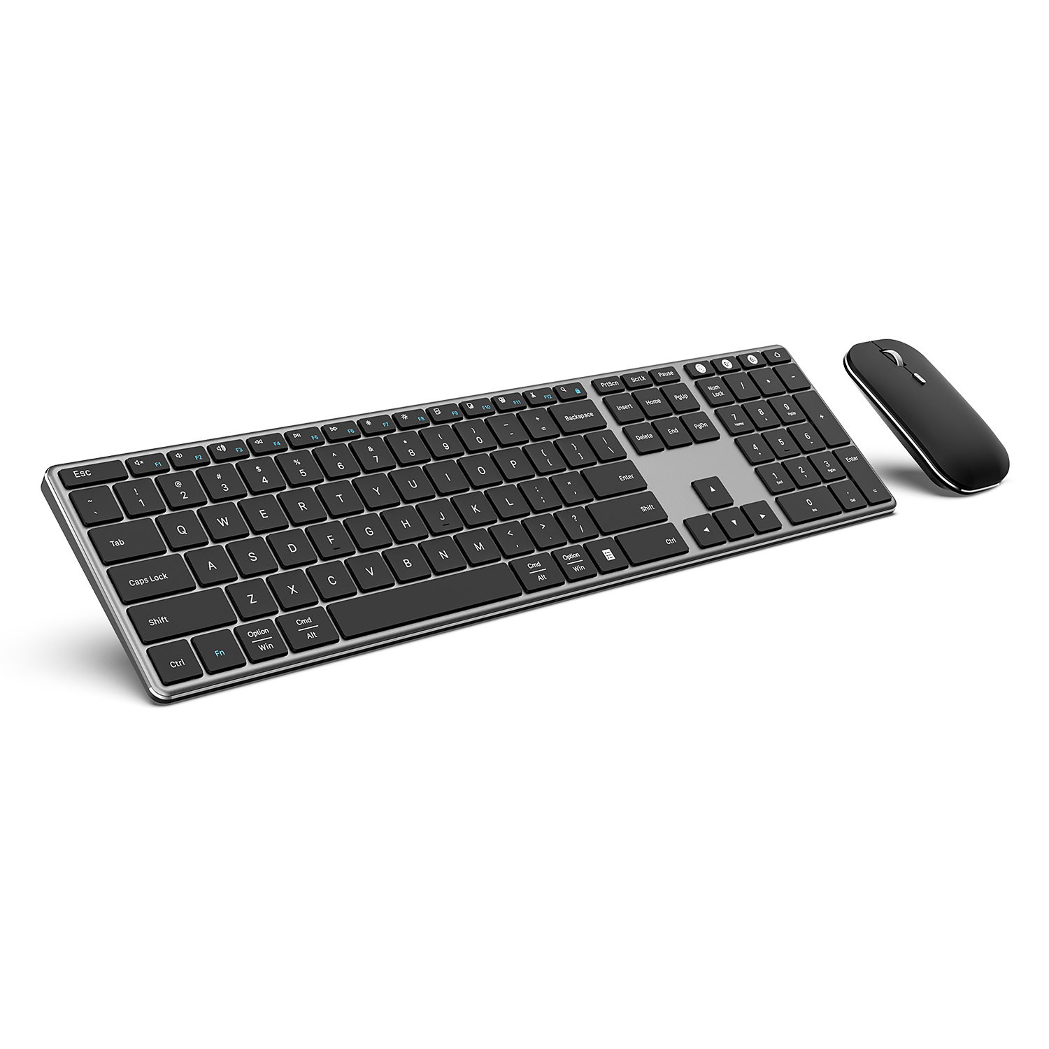 Jelly Comb Rechargeable Bluetooth Keyboard and Mouse Full Size Ultra Thin 2.4G Wireless Bluetooth Keyboard Mouse Combo for Mac: Default Title