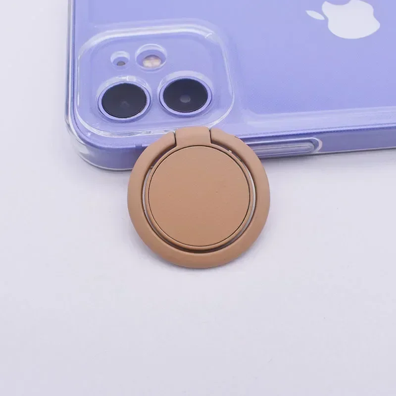 Macaron Effen Kleur Telefoon Ring Gesp Houder Mobiele Telefoon Standhouder Telefoon Grip Mobiele Telefoon Accessoires Telefoon Ring Houder: Khaki