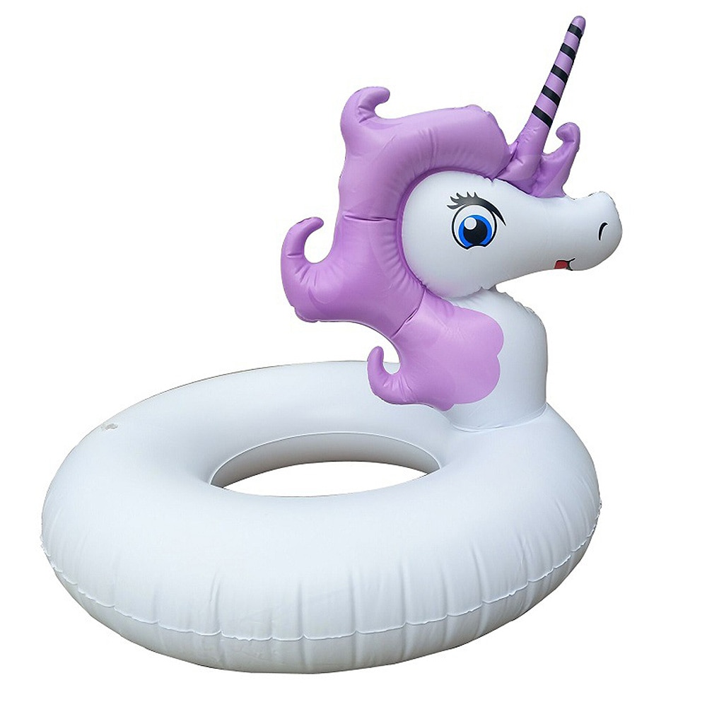 Kids Purple Swim Ring Inflatable Dragon Horse Pool Summer Seat Float Pool Cartoon Water Pool Toys Party Swimming Circle for Kids