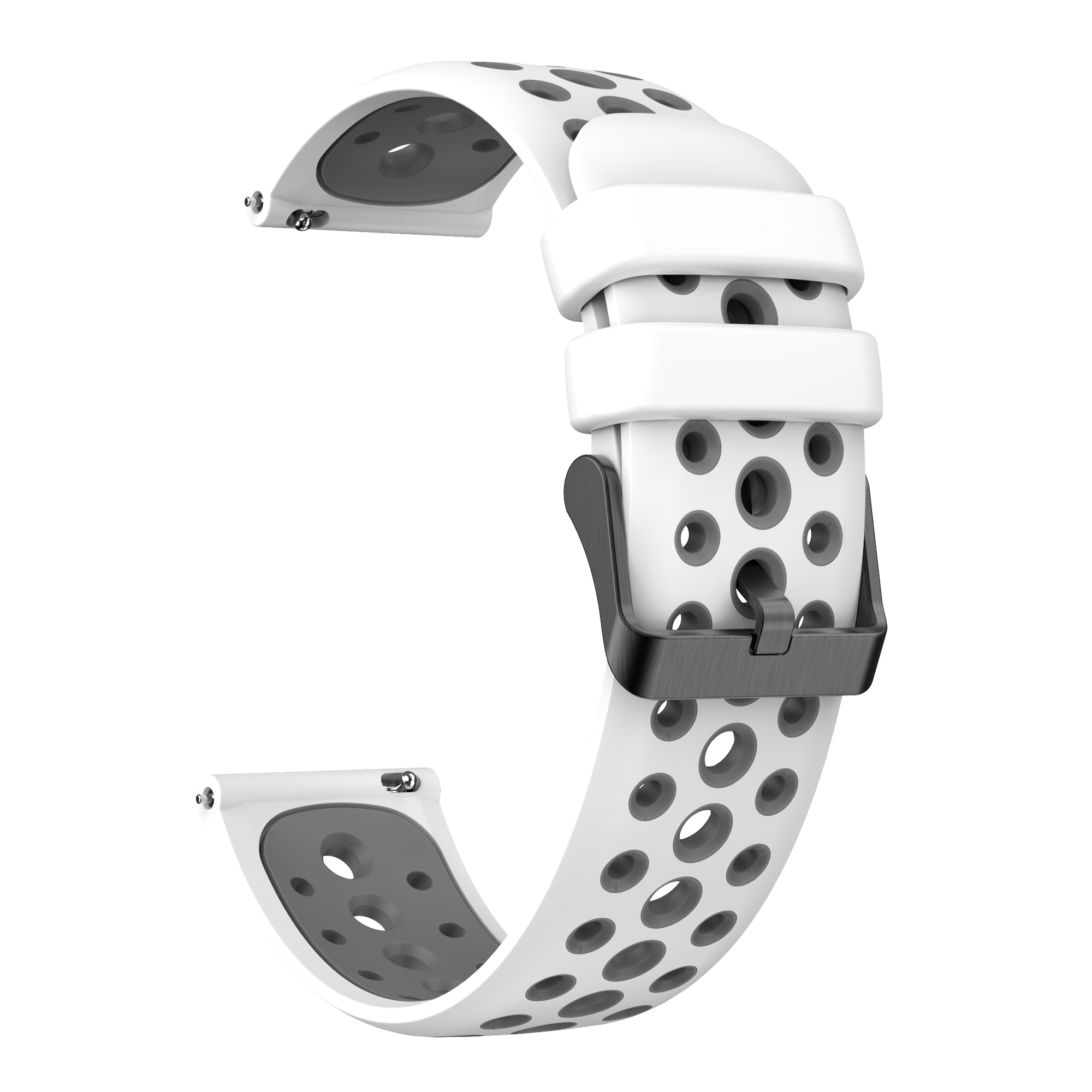 Bracelet en silicone pour Huawei Watch Gt4, 2 couleurs, sport respirant, bracelet en silicone pour Huawei Smartwatch, 22mm, universel, original, 46mm: White black