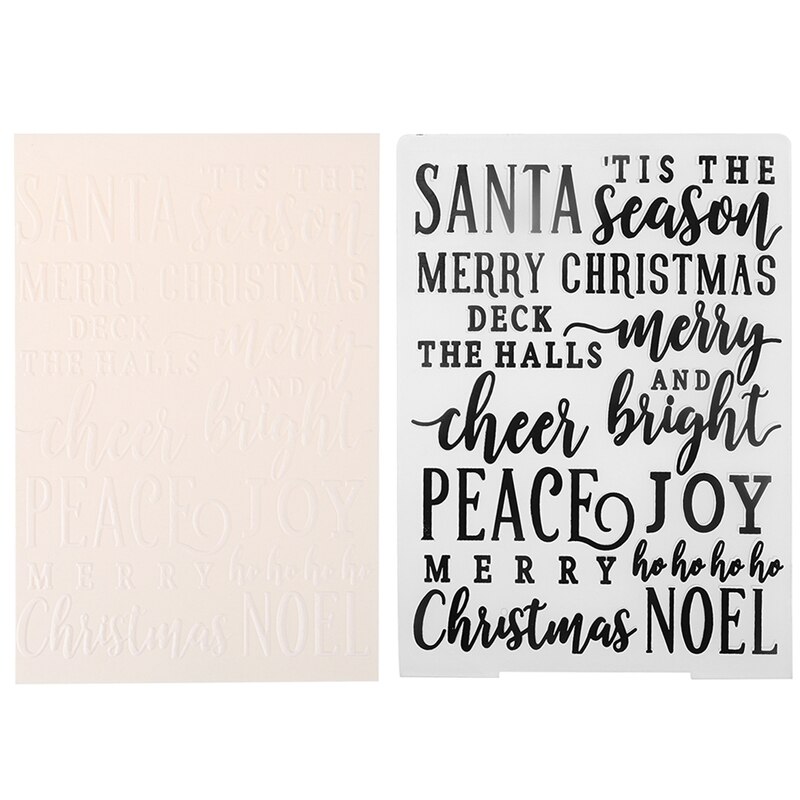 Letter Santa Peace Plastic Embossing Folder for Scrapbooking DIY Photo Diary Album Paper Card Scrapbook Decoration Ornament