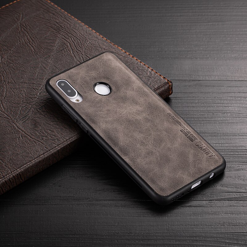 Leren hoesje voor samsung galaxy  a40 m10 m20 m30 hoesje tpu bumper hoesje voor samsung  a40 m10 m20 m30 hoesje: Voor samsung  a40 / Donkergrijs