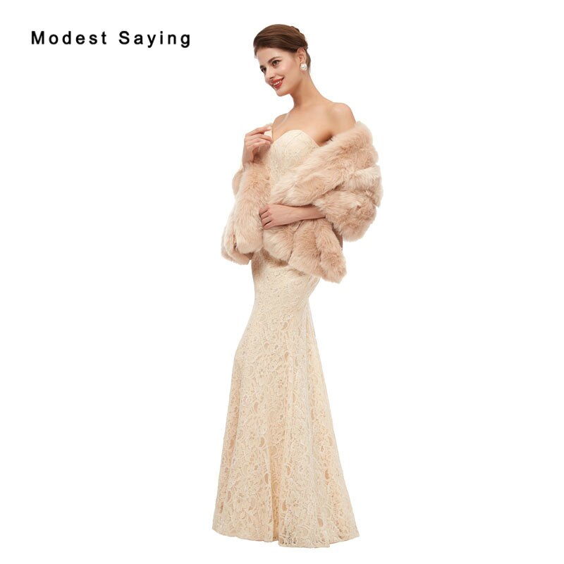 Faux Fur Wedding Shrugs Bridal Shawls Shoulder Cover Party Boleros Winter Stoles Warm Wraps Wedding Accessories