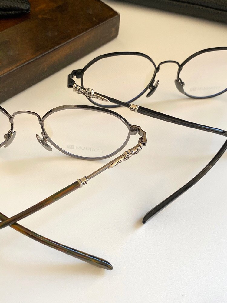 Gafas graduadas Vintage, marco artesanal exquisito, Material de placa de titanio puro, estilo Punk, novedad de