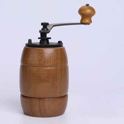 Klassisk træ manuel kaffekværn hånd rustfrit stål retro kaffe krydderi mini burr mølle med høj keramisk millston: G