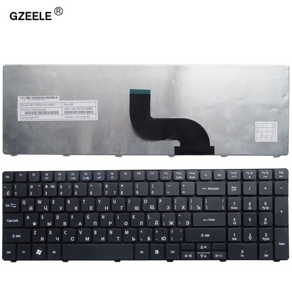 GZEELE para Acer Aspire 5750 5750G 5253 5333 5340 5349 5360 5733 5733Z 5750Z 5750ZG 7745 emaker e644 RU, teclado para ordenador portátil ruso