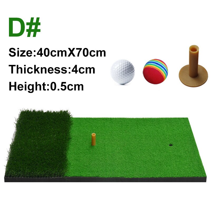 Golf Matte Golf Praxis Schlagen Matte Nylon Gras Golf Gummi Ball Abschlag Indoor Outdoor Matte Golf Training Aids Golf Zubehör: D