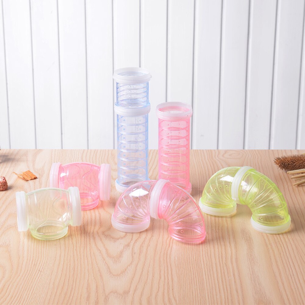 Túnel de plástico para hámster, tubería de entrenamiento para mascotas, herramientas de juego, juguetes externos, jaula multifuncional, accesorios para hámster