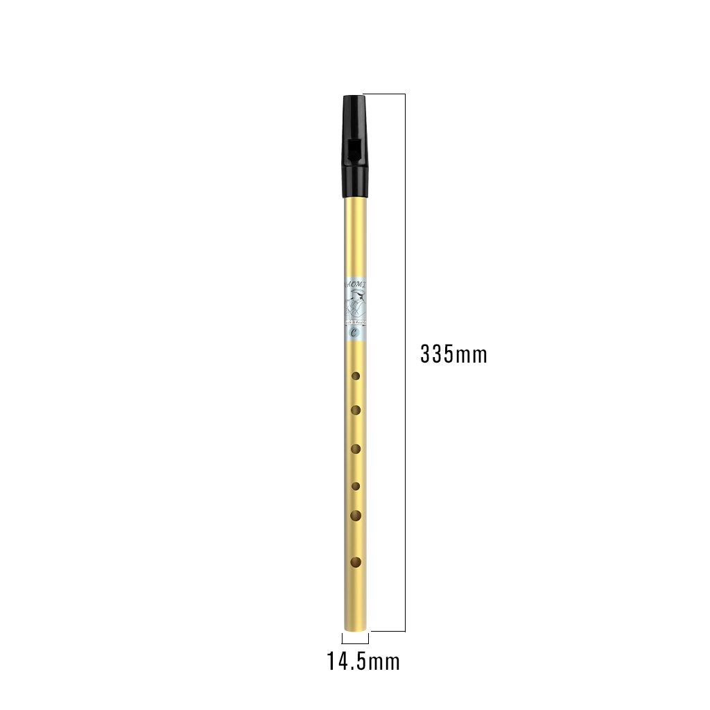 NAOMI Golden High C&D Irish Whistle Scottish Penny Whistle Aluminum Alloy Tube Tin Penny Whistle 6 Holes Flute