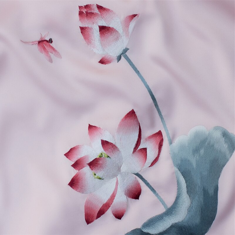 100% handmade Silk Stickerei zubehör erwachsene Chinesischen brust abdeckungen lotus muster Valentinstag