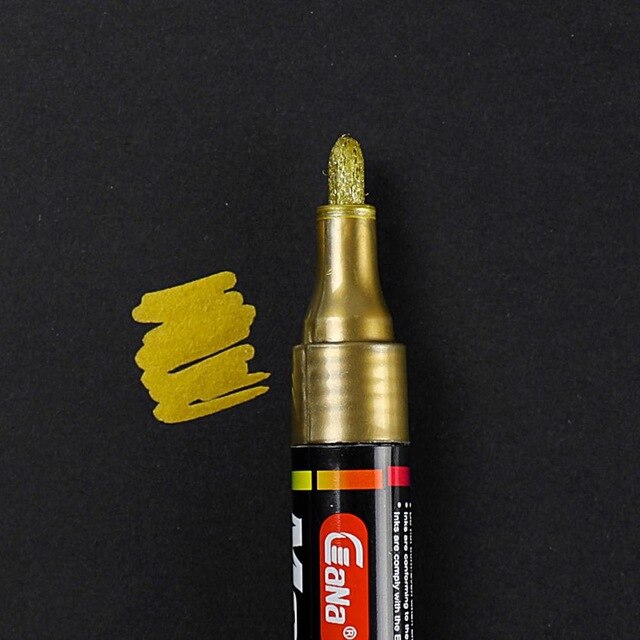 1Pcs Water-based Paint Metal Marker Pens Sharpie 3.0mm Gold Silver Ceramic Rock Glass Porcelain Mug Wood Fabric Canvas Painting: 8